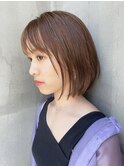 - 乾かすだけでまとまるナチュラルなショートボブ - Side