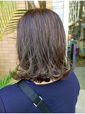 白髪ぼかしハイライトメッシュ