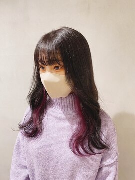 エン(eNN) 目力アップ前髪あり/ヨシンレイヤー/インナーカラー/パープル