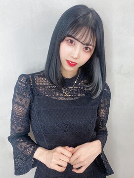 アイティーバイアルバム 松戸店(IT by ALBUM) 色気ガーリーロブ_チェリーブラウンフェミニンロング_9220