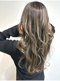 白髪ぼかしハイライトアッシュカラーレイヤーカット白髪染め柏
