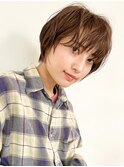 ショートヘア　　ニュアンスパーマ　前髪　原宿　表参道　渋谷