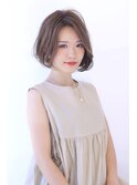 ことりベージュローライト大人かわいい小顔スリークボブ大人ボブ