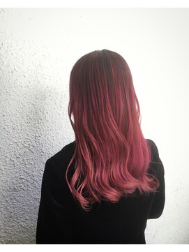 ヘアーアンジュ(Hair Ange) シャドールーツ　ブリーチ　ピンク