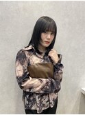 くびれヘア/韓国　フェイスレイヤー　グレージュカラー 髪質改善