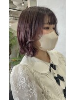 ジエクト カナウ(The Ect canow)&nbsp;カシスラベンダー/カシスブラウン/波巻きボブ/ブラウンピンク