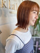 ヘアーアンドスパ クララ(hair&spa klala) プツっとオレンジ☆ミディアムヘア