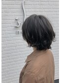ミディアム パーマ　似合わせカット　質感調整