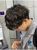 ハイライト束感波巻きスパイラルパーマツイストスパイラルパーマ