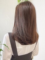 ミロア 薬院(miroa)&nbsp;チョコレートブラウン　ツヤ髪　切りっぱなしミディアム
