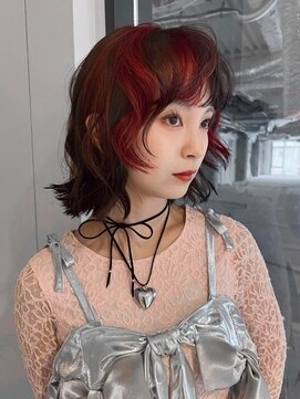 カシェ ホリエ(CACHE HORIE) 赤×ブラウン デザインカラー