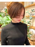 *前髪あり耳掛け丸みくびれショートボブ*20代30代40代50代60代☆