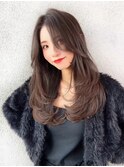 ハイレイヤー/レイヤーカット/韓国ヘア/グレージュ