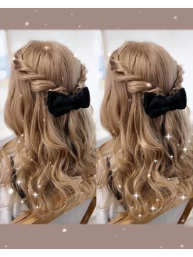 ヘアセット専門店 ナゴミ 池袋店(nagomi) ねじりハーフアップ