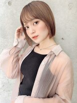 ロンドジェネルーズ 柏(Lond generous)&nbsp;ミニボブレイヤー/レイヤーカット/グレーブラウン/顔周り/柏柏