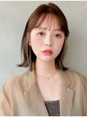 アプリコットオレンジくびれヘアハイライトカラー夏