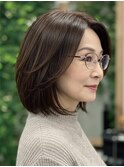 50-60代にオススメ★知的エレガントボブ