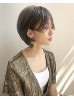 ロシェ 横浜店(loche)&nbsp;レイヤーショート×くびれヘア×オリーブグレージュ[横浜駅]