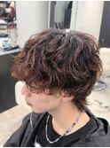 熊本メンズカット MEN'S HAIR ウルフ スパイラルパーマ