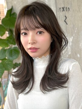 ロビー 表参道(ROBBY) ミディアムレイヤーカット/30代40代50代/顔周りカットくびれヘア