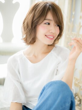 mod's天神/斜めバングフレンチカジュアルくびれヘアボブウルフa