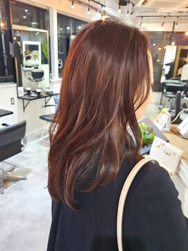 エイス 梅田 中津(Ace) レイヤーカット ピンクブラウン