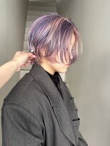 サイ(sai)&nbsp;xカット/ホワイトグレージュ/レイヤーカット/チェリーブラウン