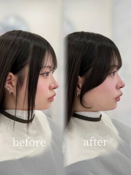 ララ モアナ(LaLa Moana) [HINAstyle]丸顔/ワンホンレイヤー/前髪/顔周りカット/小顔