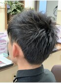 《見附 今町》メンズ黒髪 簡単スタイリング 刈り上げヘア