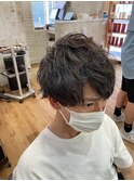サイドパートスパイラルパーマ