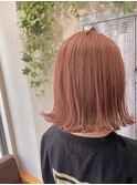 ピンクオレンジベージュ
