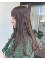 ロニーヘアーアンドネイル(Ronnie) 岡山Ronnie　伊原　ラベンダーアッシュ　ツヤロング