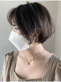 表参道/青山 大人可愛いハンサムショート/ミルクティーアッシュ