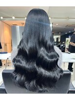 ブレンド 渋谷(BLend)&nbsp;グレージュマチルダボブインナーグレージュ 前髪ブルーブラック