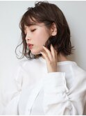 韓国切りっぱなしボブ美髪エアリーロングレイヤーピンクブラウン