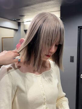 ボアップ 京橋店(boappu) #ハイトーンカラー#インナーカラー#デザインカラー#ボブ