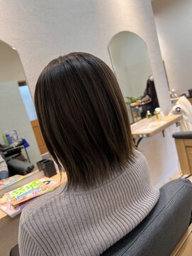 リバティ(liberty) 躍動外ハネボブ×オリーブグレージュ☆