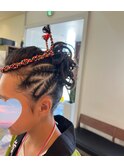 お祭りヘアセット