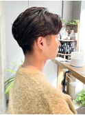 メンズパーマ・緩めパーマ・ツーブロック・刈り上げ・韓国風