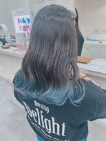 ヘアーワークス ボナ(HAIR WORKS bona.)&nbsp;うるおい艶カラー×毛先カラー/裾カラー/ブルー/ブリーチ