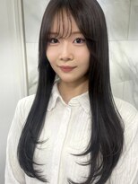 ランソ 新宿(RUNSO) くびれヘア×アプリコットオレンジ×夏×ハイライトカラー