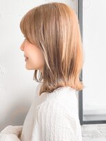 結べるボブチェリーブラウンモテ髪前髪斜めバング#402f0421