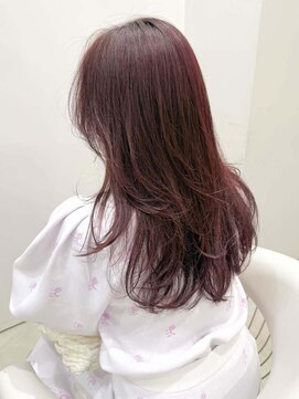 ノエシキカ(noe sikika) ホワイトグレージュ/デジタルパーマ/チェリーブラウン/栄l40