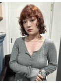 ブリーチなしオレンジパーマ