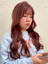ロミー 本厚木(ROMMY.)&nbsp;20代～50代☆ロング韓国風巻きピンクチェリーレッド前髪あり