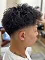 ヘア ナヴォーナ 千代ケ崎店(hair NAVONA) フェードカットのピンパーマスタイルです!