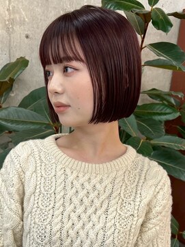 ノード(NODE) 栄丸み顎ラインボブ暖色カラー