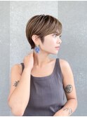 ハンサムショート/丸みショートボブ/20代30代40代50代/顔周り