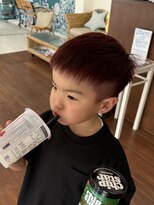アロハナ 津店(ALOHANA)&nbsp;キッズカット/キッズカラー/ワインレッド/ブリーチ無しカラー