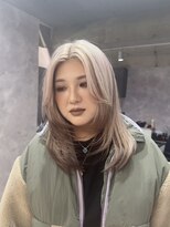 エンカウントバイマハロ 千葉(encount by mahalo) 複雑履歴からハイトーン!ローライト×裾カラー